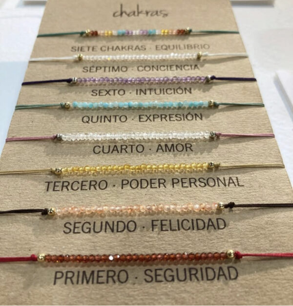Pulsera chakras · Centros de energía